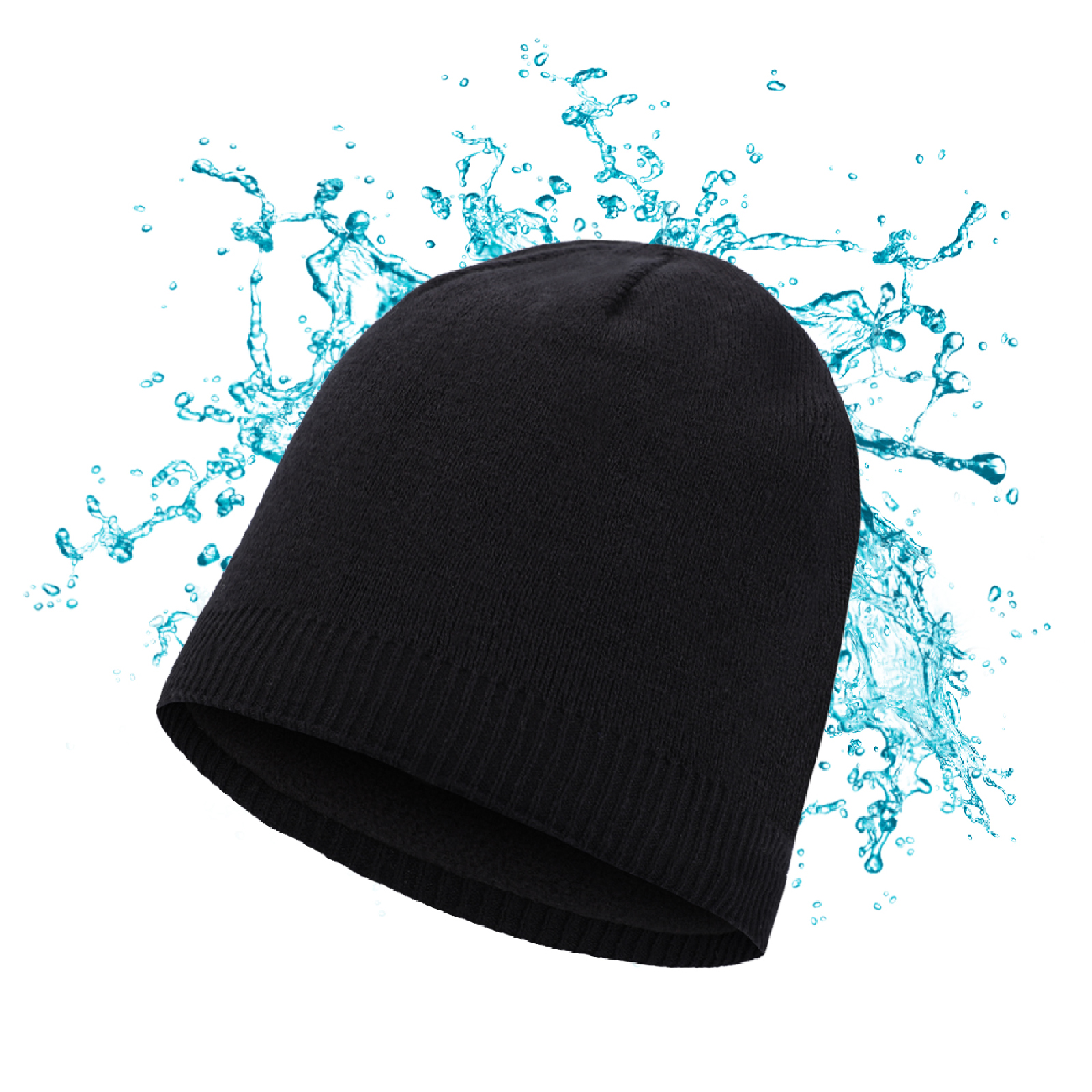 LEAKDRY 防水ニット帽 裏起毛 ブラック LD01H