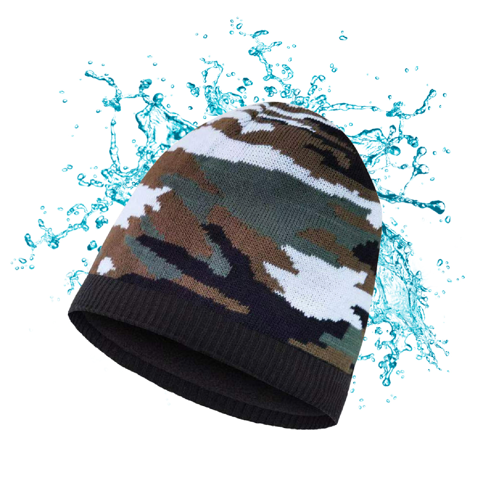 LEAKDRY 防水ニット帽 裏起毛 カモフラ LD06H