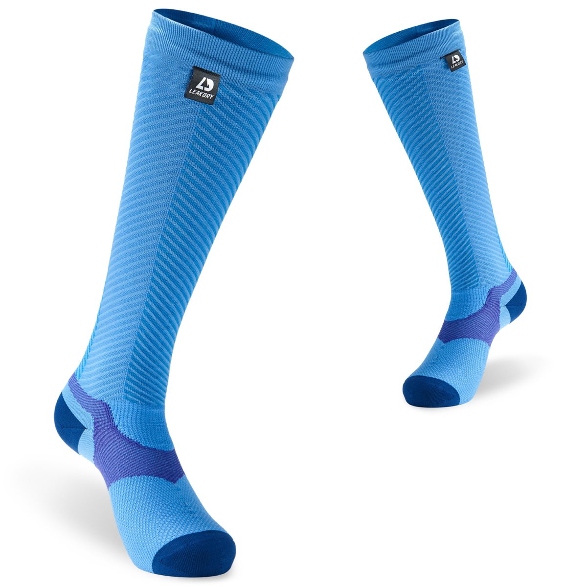 LEAKDRY Waterproof Socks Knee High Blue LD205